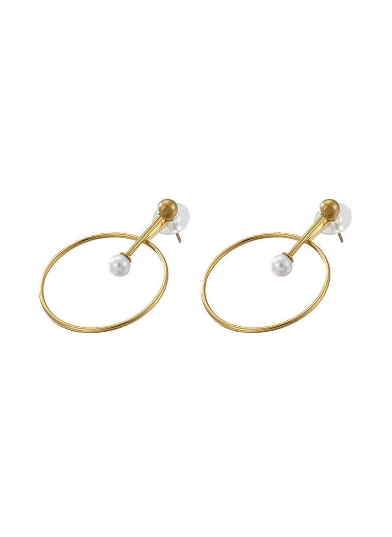 Lee Cooper Women's Stainless Steel Gold Earrings - LC.E.01074.110  - Image 1