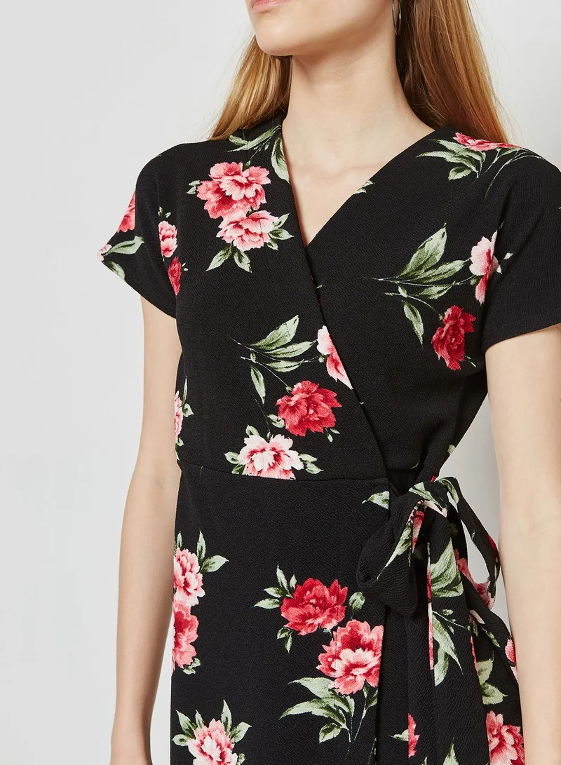 DOROTHY PERKINS Rose Print Wrap Dress