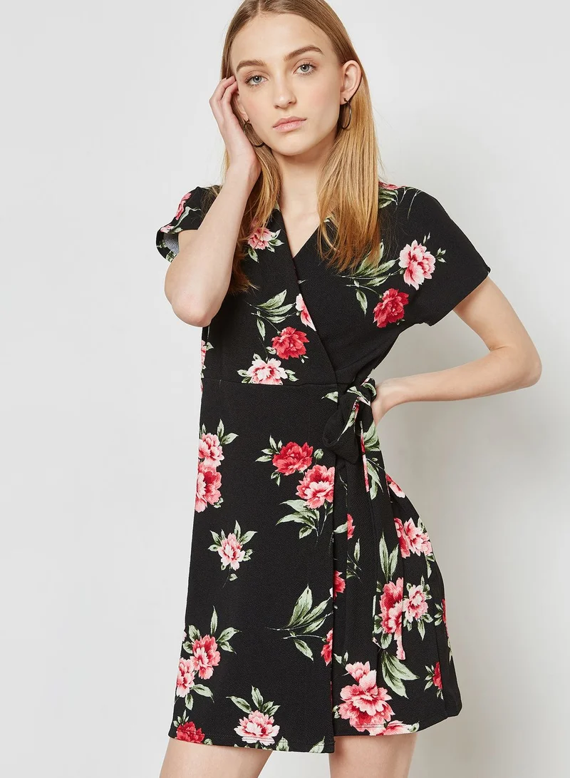 DOROTHY PERKINS Rose Print Wrap Dress