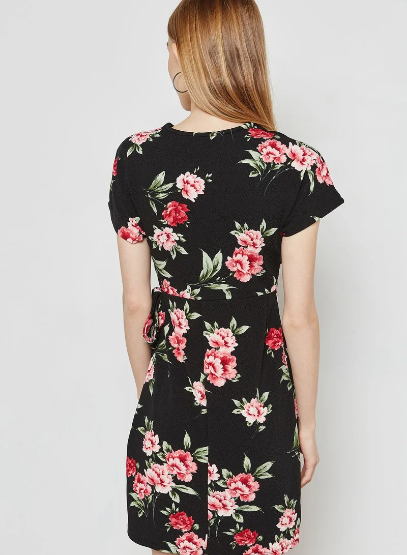 DOROTHY PERKINS Rose Print Wrap Dress