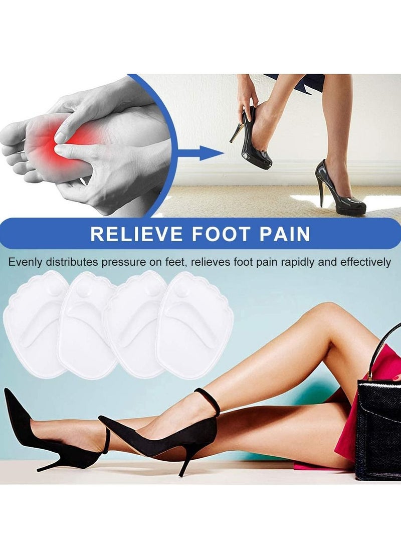 KASTWAVE Gel Insole for High Heels, Self-Stick Ball of Foot Pad for Women, Shock Absorption Heels Insoles for Pain Relief, Anti-Slip Forefoot Cushions, One Size Fits All 4 PCS  - Image 2