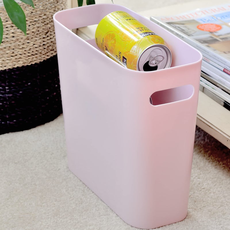 Youngever 1.5 Gallon Slim Trash Can, Plastic Garbage Container Bin, Small Trash Bin with Handles for Home Office, Living Room, Study Room, Kitchen, Bathroom (1 Pack Pink) - Image 3