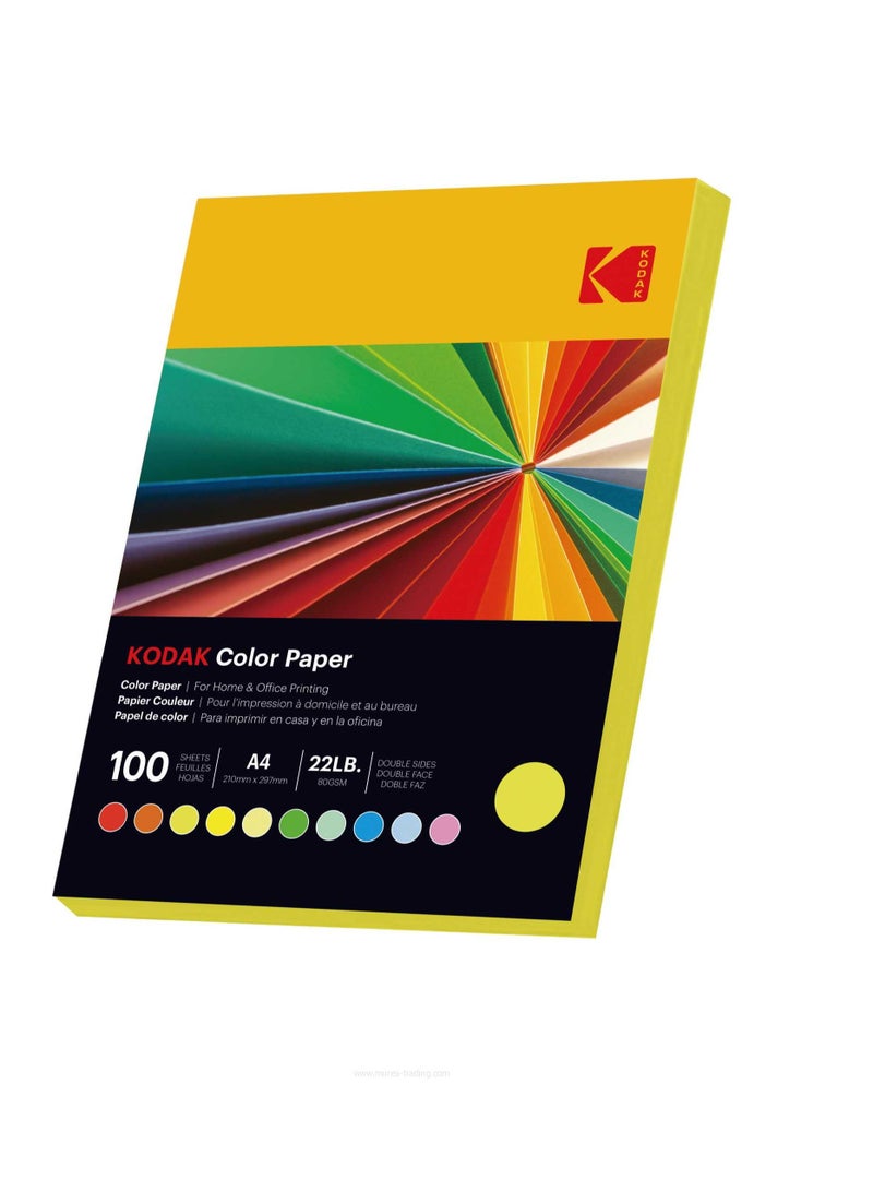 Kodak Color Paper Double Sides A4 (210x297mm) 100 Sheets 80 GSM Pack of 50 Bright Blue - Image 2