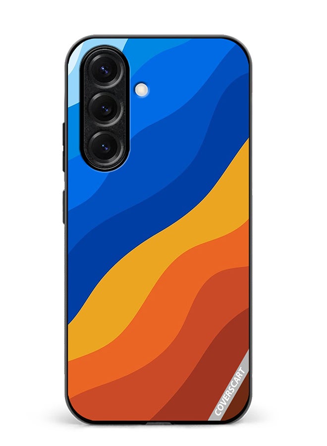 VR CREATIVE Protective Case Cover For Samsung Galaxy S25 Plus Waves Design Multicolour