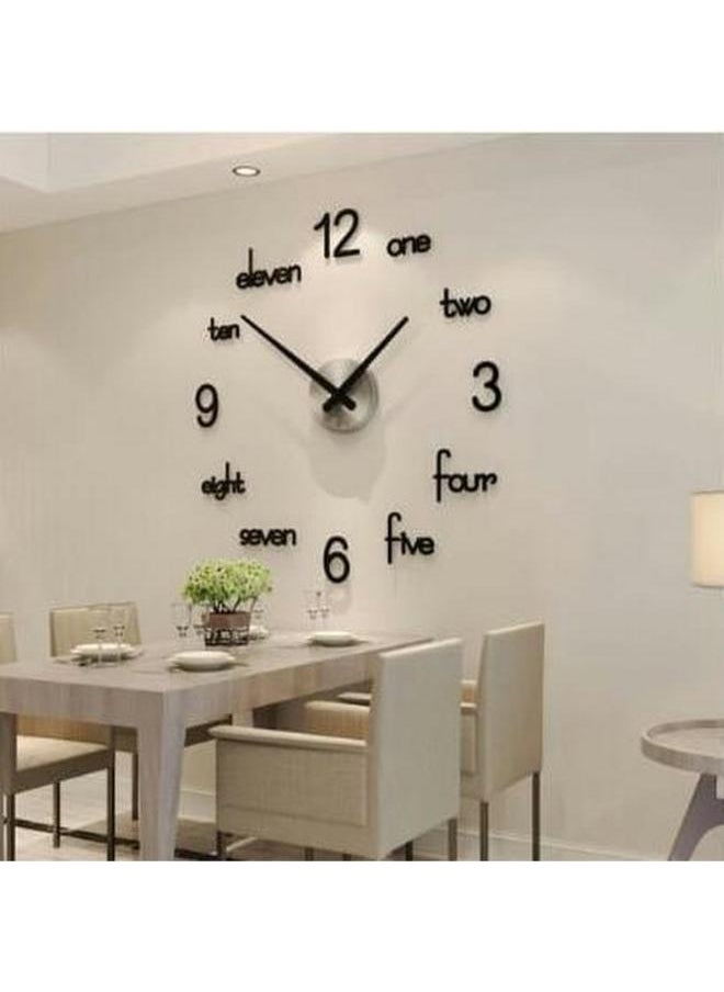 Home Gallery 3D wood English Letters Wall Clock  - Image 2