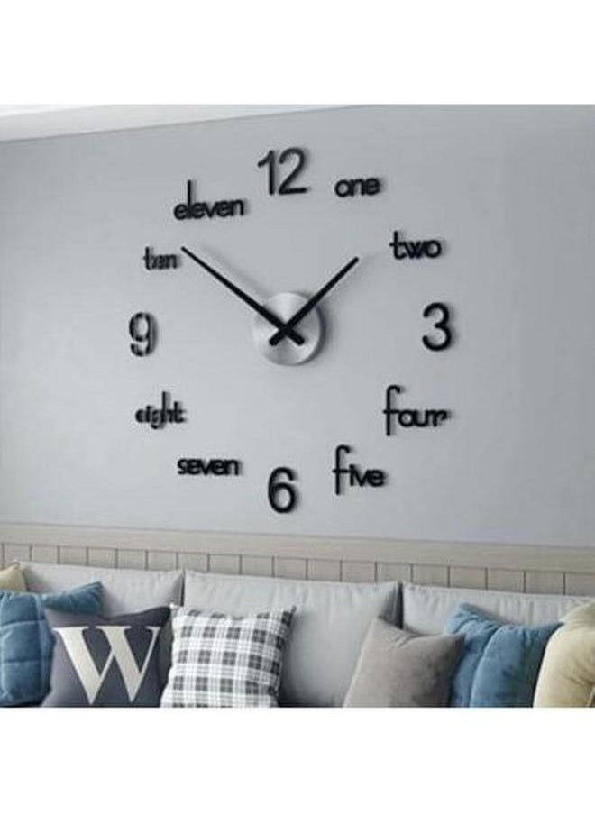 Home Gallery 3D wood English Letters Wall Clock  - Image 5
