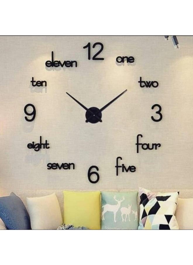 Home Gallery 3D wood English Letters Wall Clock  - Image 4