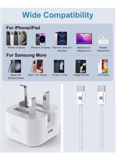 روك بو شاحن GaN بقوة 35 وات لهاتف iPhone 16 15 شاحن سريع الشحن من النوع C، شاحن USB C، شاحن iPhone 16 مع كابل بطول 1 متر لهاتف iPhone 16/16 Plus/16 Pro/16 Pro Max/iPhone 15/15 Pro Max/15 Plus/15 Pro/iPad Pro/AirPods، Samsung Galaxy S24، S23، S22، S21، S20، Z Fold، Z Flip، شاحن USB C بقوة 35 وات [GaN Tech] محول طاقة سفر صغير الحجم أيضًا لهاتف Huawei/Xiaomi، إلخ  - Image 2