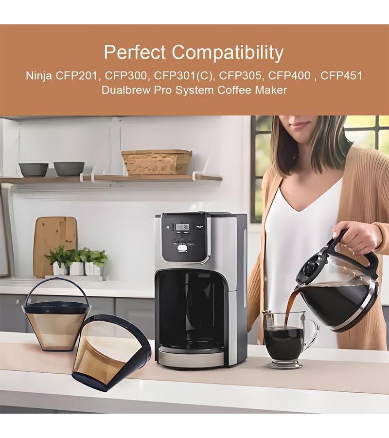 1pc Reusable Stainless Steel Coffee Filter for Home and Office - Image 4