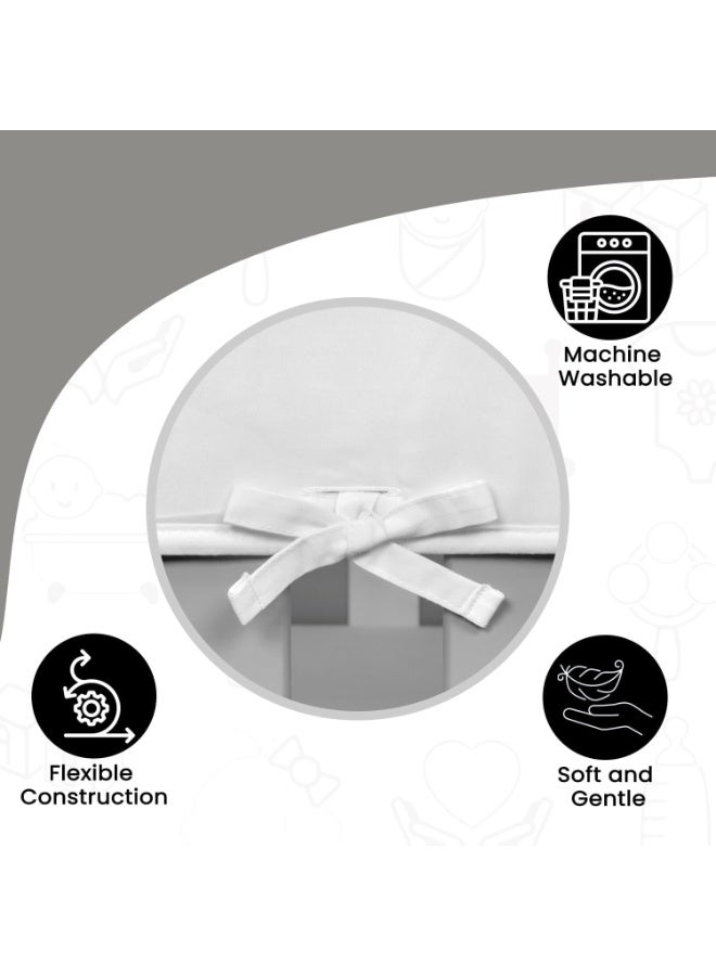 Crib Rail Guard Teeth Protector & Cover - Designed to Protect Baby’s Teeth | Fits Most Full Size Crib (Doesn’t Fit Mini Crib) | Soft Material Easy to Use, Clean, Durable  (White) - Image 4