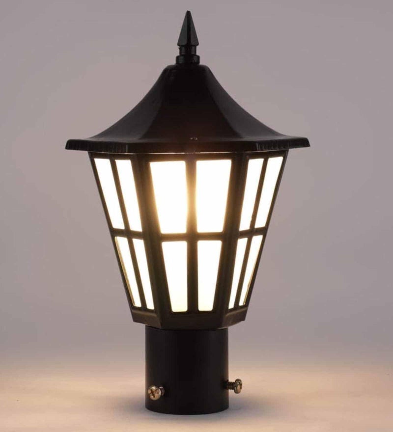WHITERAY Pillar Mounted Post Light Flower Pattern Outdoor Main Gate Light Fixture Perfect for Boundary Walls, Driveway Gates, Patio, Pathway, Fence & Home Entrances (Without Bulb) - Image 2