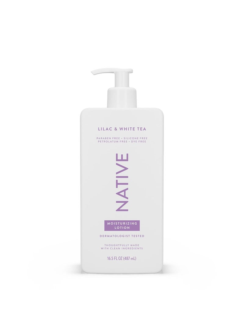 native Native Body Lotion Contains Naturally Derived PlantBased Moisturizers for Women and Men  Restores Dry Skin Lilac  White Tea 165 fl oz 