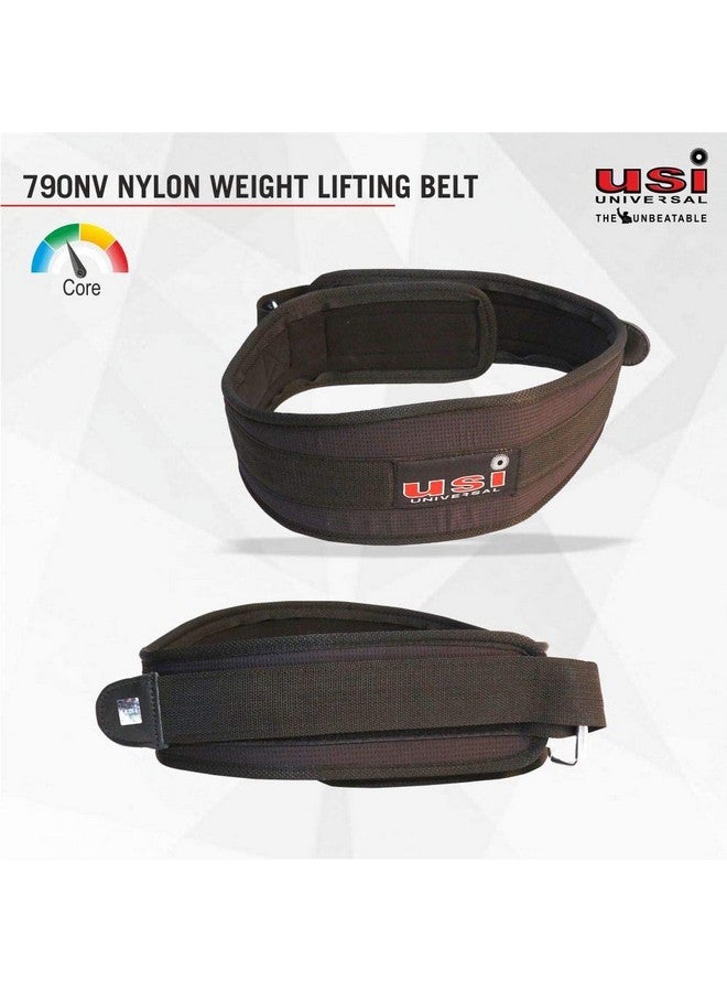USI Universal Weight Lifting Belt, 790NV Fabric laminated EVA construction Support Nylon Weight Belt for Deadlift, Squat & Weightlifting for Men & Women (4 Inch, Black, Size S) - Image 3