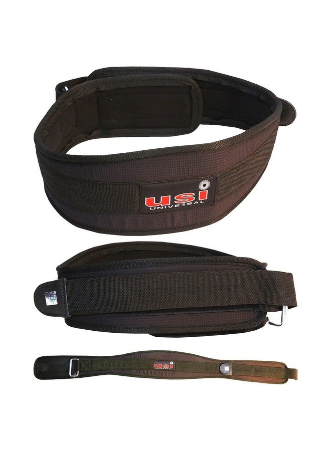 USI Universal Weight Lifting Belt, 790NV Fabric laminated EVA construction Support Nylon Weight Belt for Deadlift, Squat & Weightlifting for Men & Women (4 Inch, Black, Size S) - Image 1