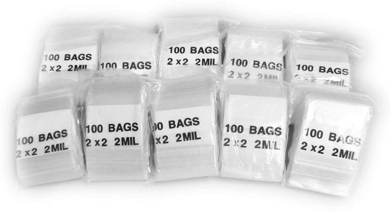 iMBAPrice 1000 2 x 2 Clear Reclosable Zipper Bags Total 1000 Bags - Image 1