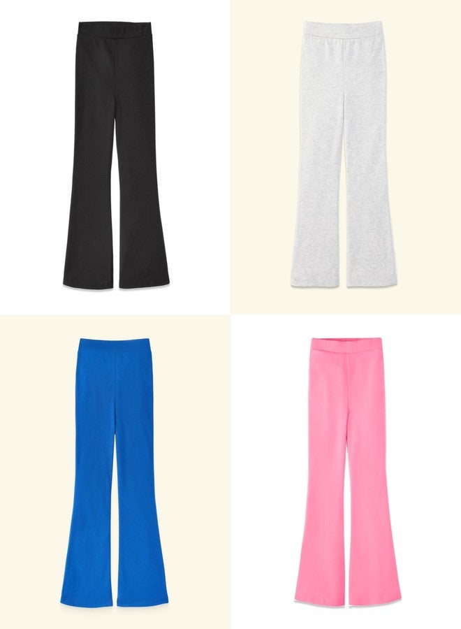 Garanimals Baby & Toddler Girl Solid Flare Bottoms - Machine-Washable Kid's Clothes - Size 4T - Black, Navy Blue, Light Grey, Pink - 4 Pack - Image 5
