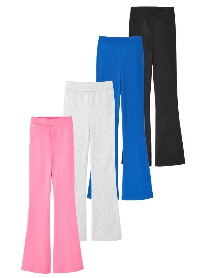 Garanimals Baby & Toddler Girl Solid Flare Bottoms - Machine-Washable Kid's Clothes - Size 4T - Black, Navy Blue, Light Grey, Pink - 4 Pack - Image 1