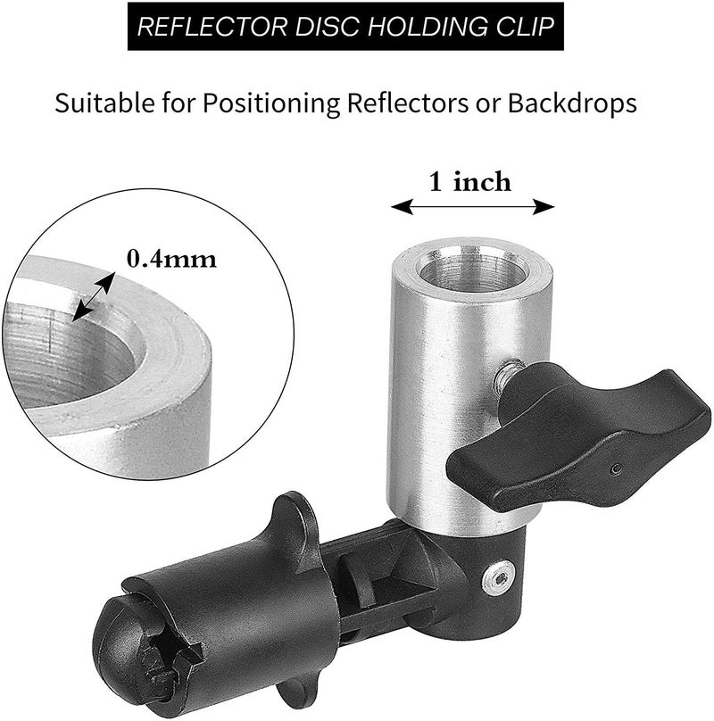 SHOPEE Portable Photography Background and Reflector Disc Holding Clip, Light Reflector Holder Clamp, Mountable on Light Stand Tripod, for Photo and Video Studio (Pack of 1) - Image 3