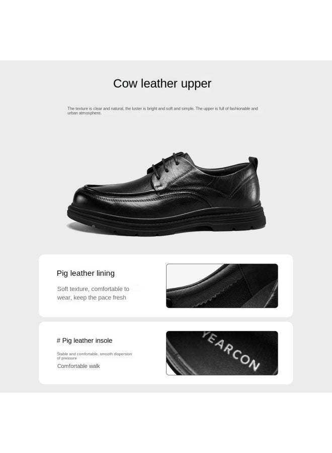 YEARCON أحذية ليب مونس】 أحذية ديربي، جلد طبيعي، أحذية جلدية عصرية متعددة الاستخدامات لخريف، أحذية جلدية رسمية للرجال، جلد حقيقي - Image 3