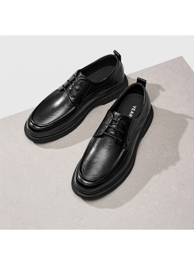 YEARCON أحذية ليب مونس】 أحذية ديربي، جلد طبيعي، أحذية جلدية عصرية متعددة الاستخدامات لخريف، أحذية جلدية رسمية للرجال، جلد حقيقي - Image 2