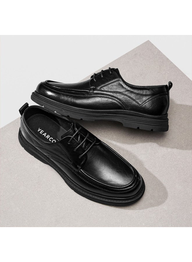 YEARCON أحذية ليب مونس】 أحذية ديربي، جلد طبيعي، أحذية جلدية عصرية متعددة الاستخدامات لخريف، أحذية جلدية رسمية للرجال، جلد حقيقي - Image 4