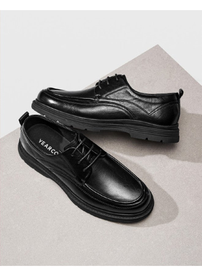 YEARCON أحذية ليب مونس】 أحذية ديربي، جلد طبيعي، أحذية جلدية عصرية متعددة الاستخدامات لخريف، أحذية جلدية رسمية للرجال، جلد حقيقي - Image 1