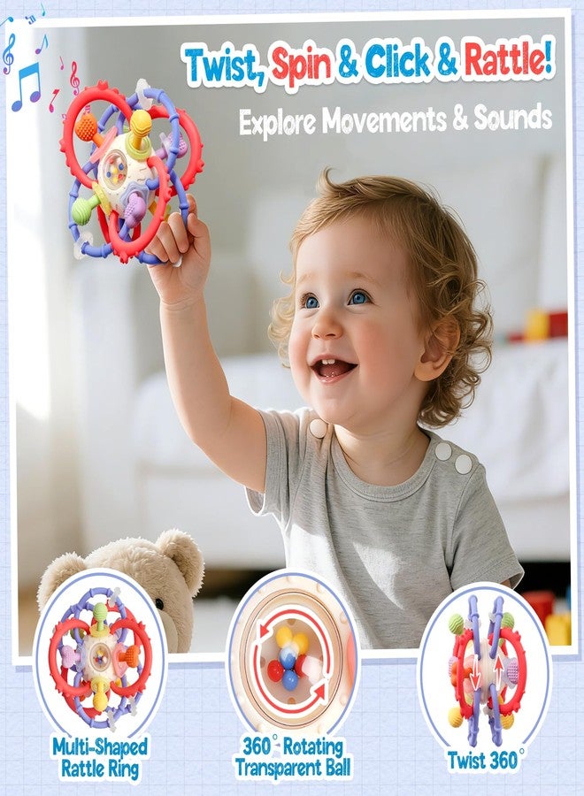 TOHIBEE Baby Sensory Teething Toys 0-6 6-12 Months, Silicone Teether Rattle Toy - Image 2