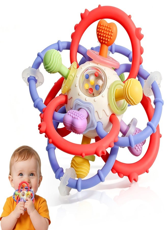 TOHIBEE Baby Sensory Teething Toys 0-6 6-12 Months, Silicone Teether Rattle Toy - Image 1