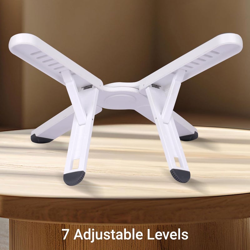 ZEBRONICS ZEBRONICS NS1200 Laptop Stand with X Foldable Design 7 Adjustable Levels AntiSlip Silicone Rubber Pads Supports up to 17inch Laptop Sizes 5kg Max Weight Ergonomic Design  - Image 5