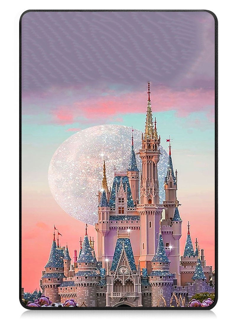 Theodor Protective Flip Case For Samsung Galaxy Tab S9 FE With Trifold Stand Auto Wake Sleep Shockproof Cover Disney Castle - Image 1