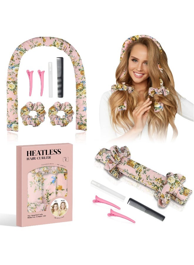 SYOSI Satin Heatless Hair Curler, Stylish Heatless Curling Rod for Long Hair, Heatless Hair Curler Set for Hair Styling, Heatless Hair Curler to Sleep in, Hair Curls Styling Tool for All Hair Types - Image 1