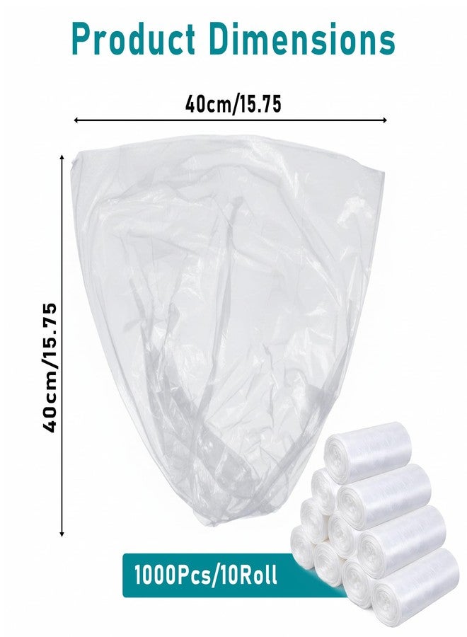 Xosjska 1000 Pcs / 10 Roll Sanitary Napkin Receptacle Liner Portable Trash Bags Sanitary Napkin Disposal Bags Bathroom Trash Bag Feminine Hygiene Disposal Bag Women Personal Supplies for Tampon (15.75 inches) - Image 2