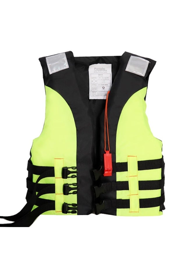 Asorain Green Children's Life Jacket, Swimming Suit With Whistle, Reflective Strips, Outdoor Flood Prevention, Rafting, Surfing Safety Gear - Image 4