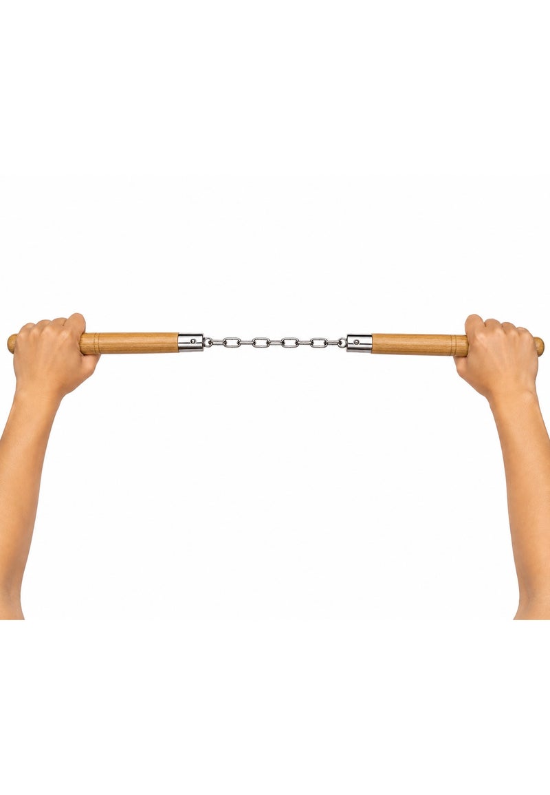 H PRO Wooden Nunchucks with Chain Link - Image 3