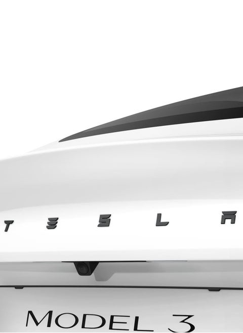 Rear Emblem Logo Full Cover for Tesla Model 3 2025 / 2024 Refresh (Highland) - Black