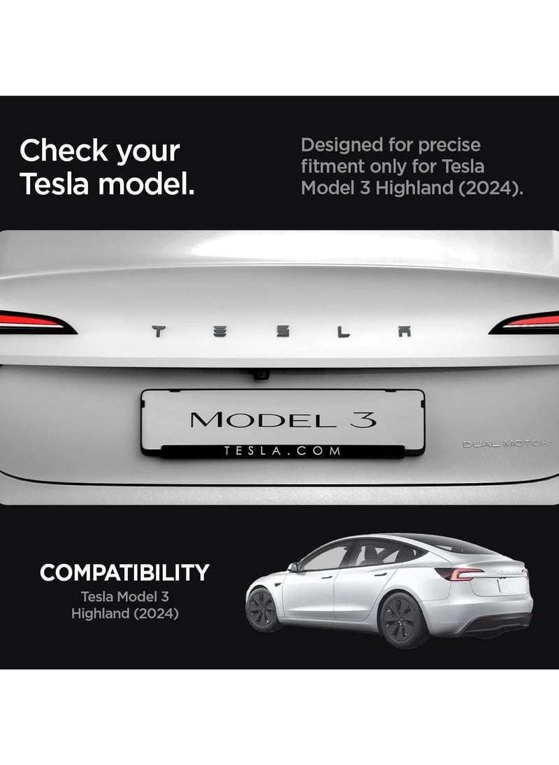 Spigen Rear Emblem Logo Full Cover for Tesla Model 3 2025 / 2024 Refresh (Highland) - Black  - Image 2