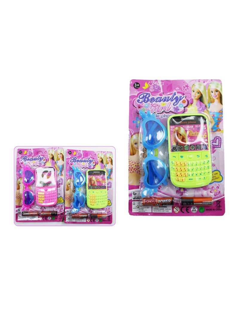 AL QADAH Kids Toy Mobile Phone and Sunglasses Set Fun and Imaginative Play for Ages 3+ - Image 2
