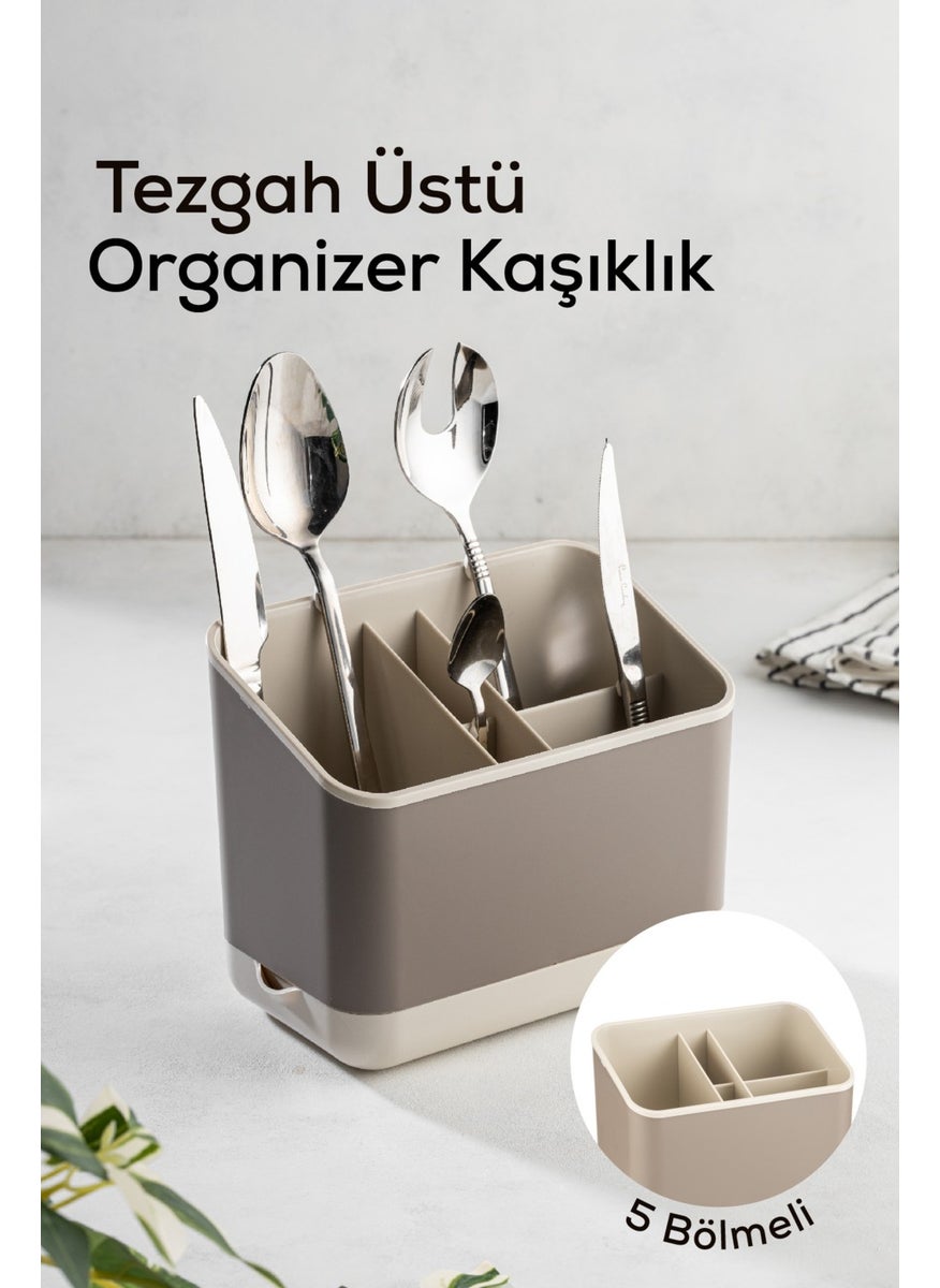 5 Compartment Organizer Cutlery Holder Countertop Spoon Organizer Beige - pzsku/ZAD7F25F8D8391BB876D2Z/45/_/1724656916/6e71535d-b4da-4241-964d-365699b106b8