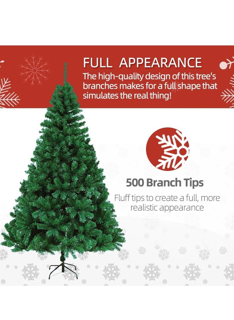 واي آند دي شجرة عيد الميلاد الاصطناعية المزخرفة مع حامل شجرة صنوبر سهلة التجميع بمفصلات معدنية وقاعدة قابلة للطي لتزيين المنزل والمكتب وحفلات الأعياد شجرة عيد الميلاد الداخلية للشقة حامل معدني خارجي لشجرة عيد الميلاد - Image 2