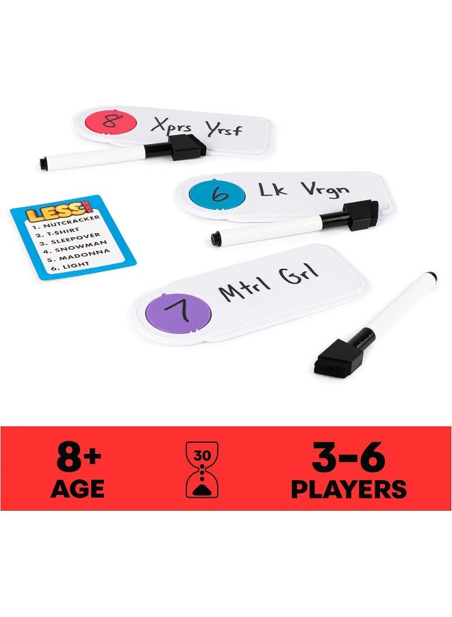 Spin Master Games Less is More, Party Board Game Fun Word Letter Card Game Funny Gift Toy Living Room Family Game Night, For Adults, Teens, And Kids Ages 8 And Up - Image 5
