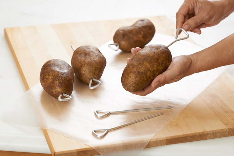 Fox Run Potato Baking Rods, Aluminum, Set of 6, Metallic - Image 2