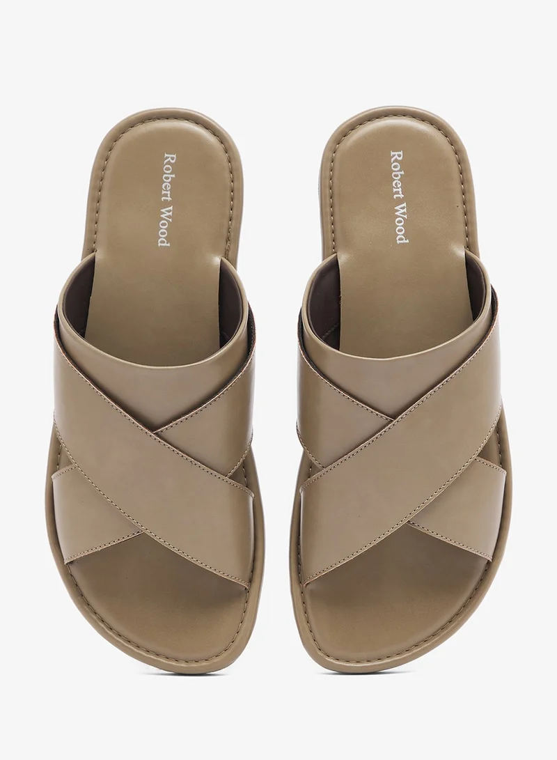 Robert Wood Casual Cross Strap Sandals