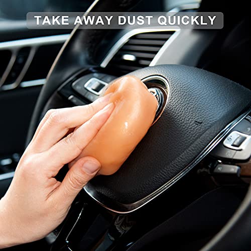 TICARVE 2Pack Car Cleaning Gel Car Putty Car Cleaning Putty Auto Tools for Car Interior Cleaner Cleaning Kits Automotive Car Cleaner Blue Orange (320g/11.2oz) - Image 2