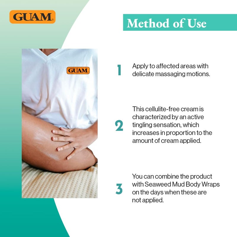 GUAM Fangocrema Anti-Cellulite Cream â€“ Seaweed & Tourmaline FIR for Skin Tightening â€“ Hot Gel with Caffeine for Firming & Contouring (10.5Oz) - Image 5