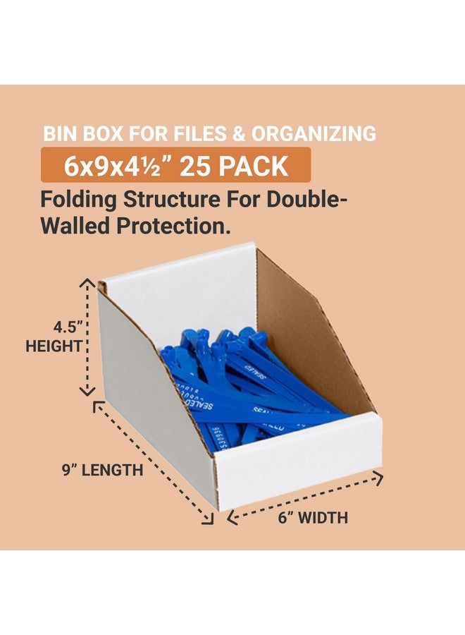 أفيديتي صناديق تخزين من الورق المقوى المموج 6X 9X 4 1/2 عبوة بيضاء مكونة من 25 قطعة لجراج المستودعات والتنظيم المنزلي - Image 2