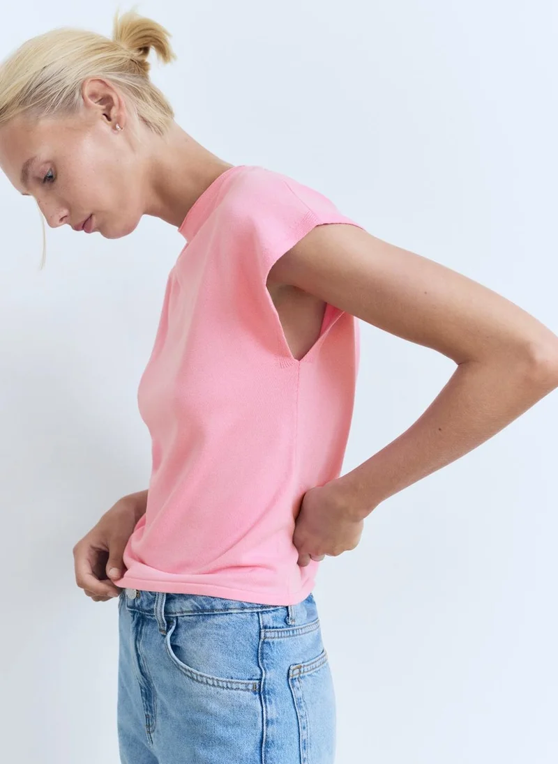 MANGO Casual Short Sleeve Sweater