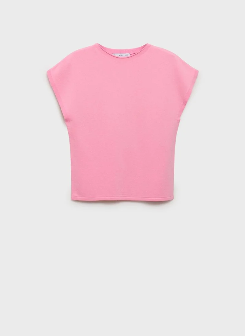MANGO Short Sleeve Sweater