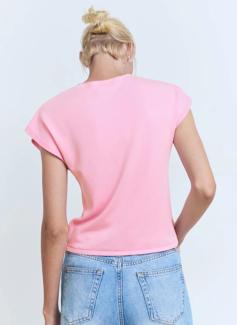 MANGO Casual Short Sleeve Sweater