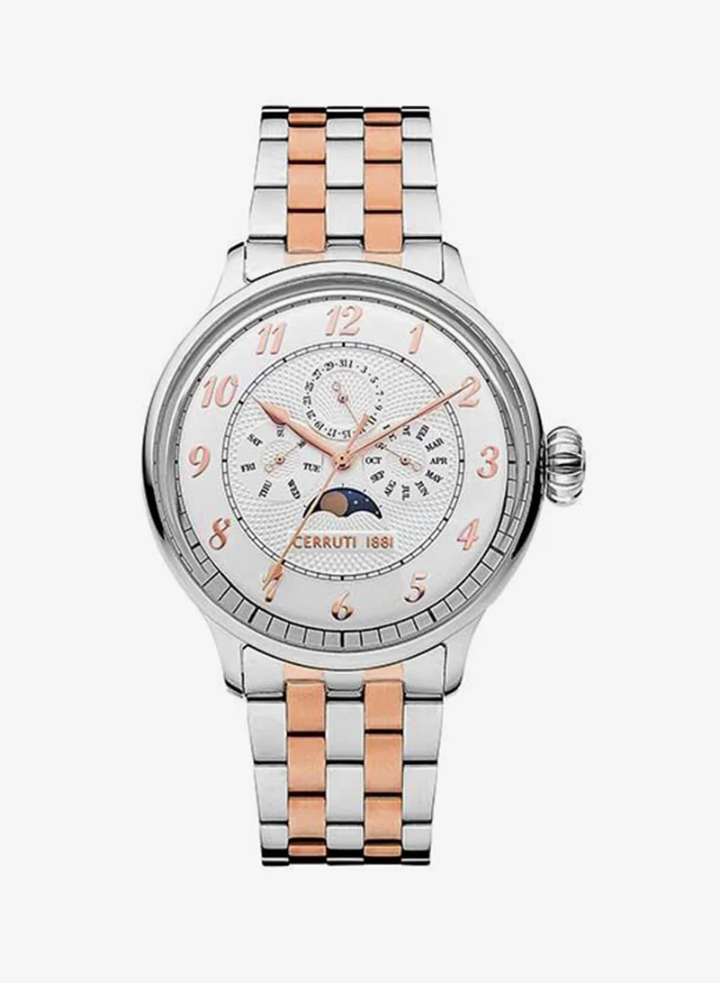 DERVIO Round Analog Wrist Watch CIWGK2205702 - 50 mm - Silver