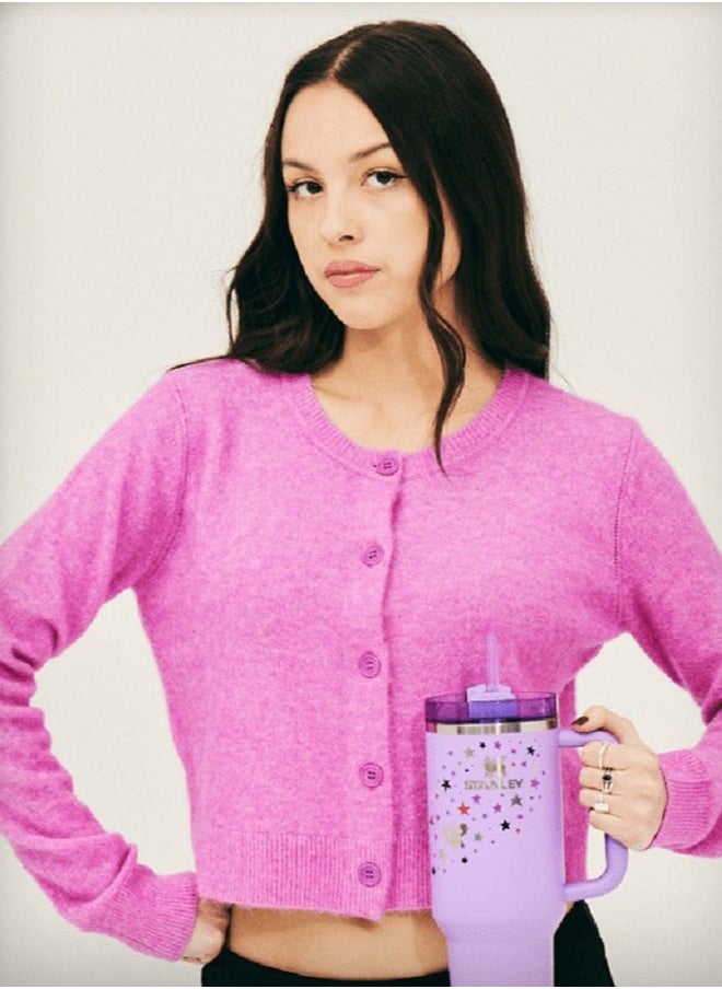 Stanley - 40oz Stanley Quencher H20 Flowstate Stainless Steel Vacuum Insulated Tumbler with Lid and Straw for Water, Iced Tea or Coffee, Smoothie and More, Cream (Purple) - Image 1